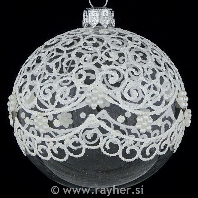 DAGMARA steklena krogla za božično drevo, 8cm