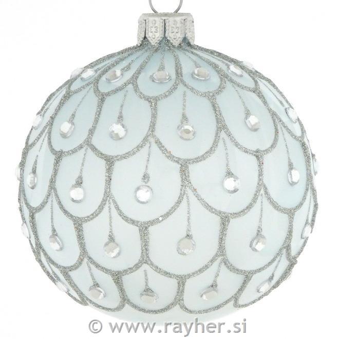 DAGMARA steklena krogla za božično drevo, 8cm