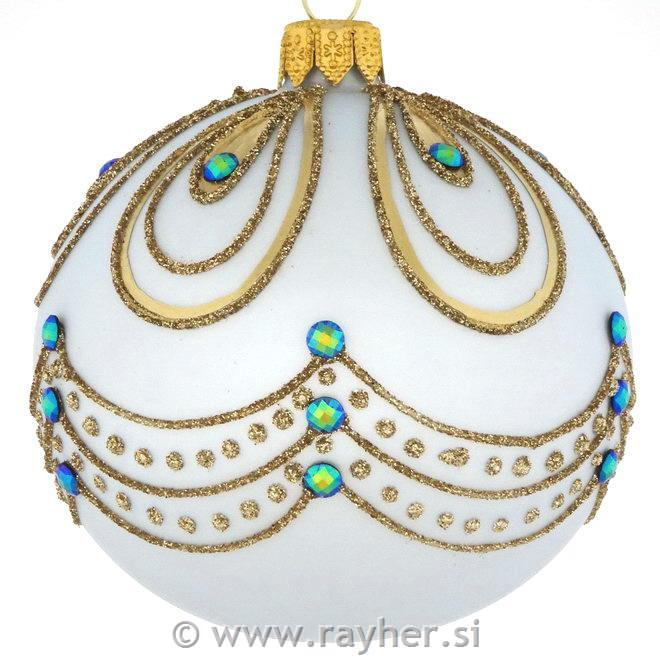 DAGMARA steklena krogla za božično drevo, 8cm