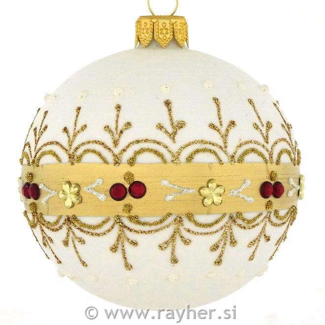 DAGMARA steklena krogla za božično drevo, 8cm