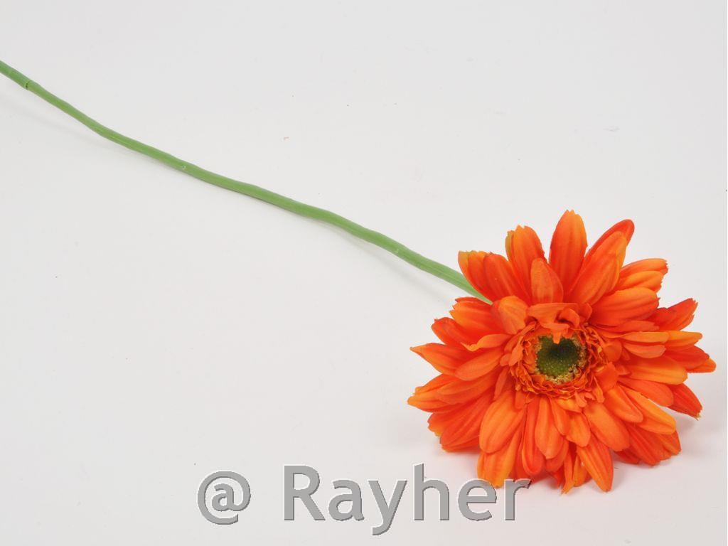 Gerbera, oranžna, 64cm