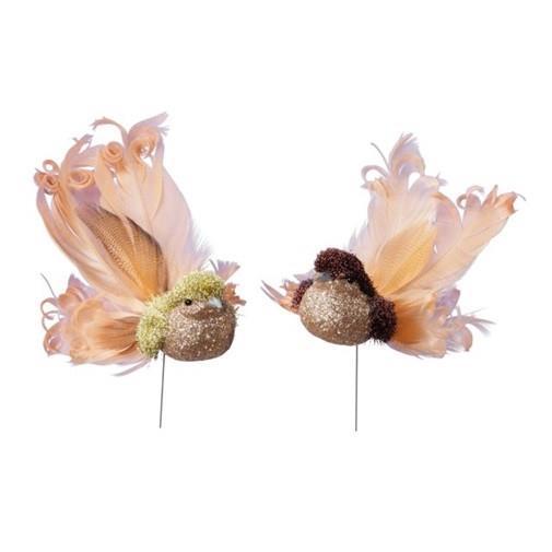 Ptica z bleščicami, na žici, 16cm, 1 kos