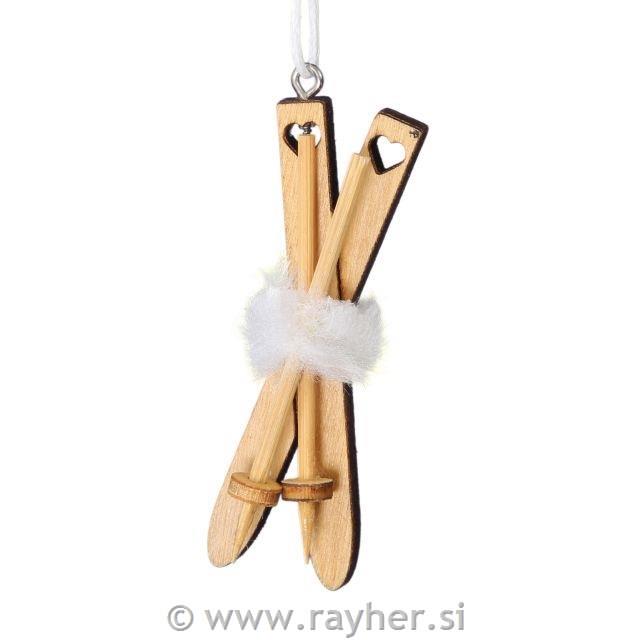 Lesene smuči in palice, set 4