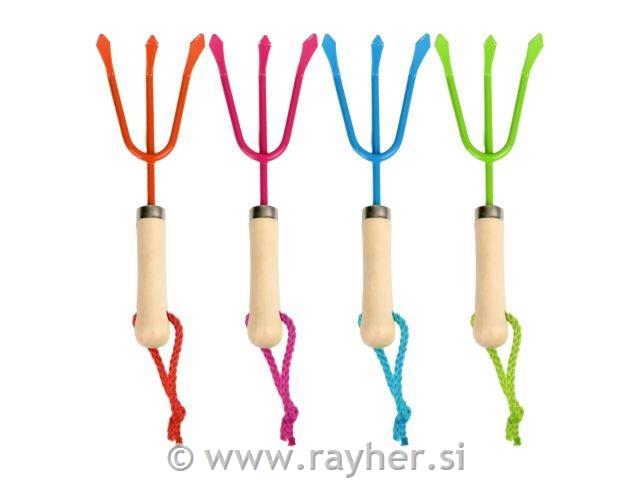 Vrtne grabljice, 20x7cm, v barvah, 1 kos