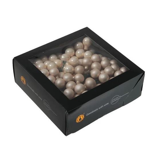 Božični balončki, 2cm, krem, set 12