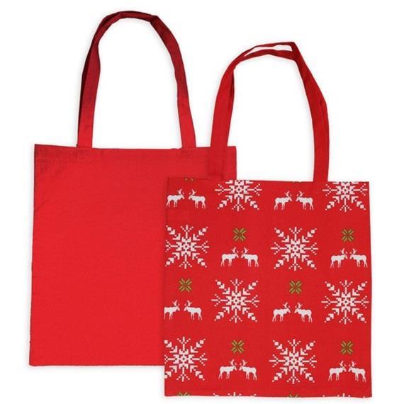 Bombažna vrečka, Božični motiv, 40x42cm