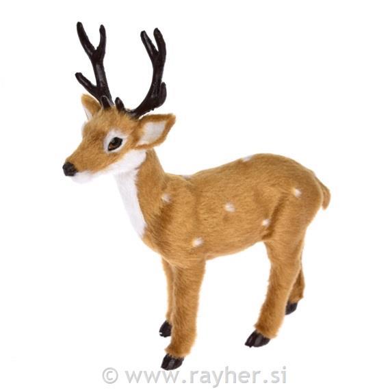 Jelen, sv. rjav, 13x5x15cm