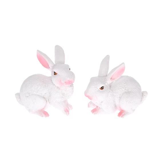 Zajček, bel, 4cm, 1 kos