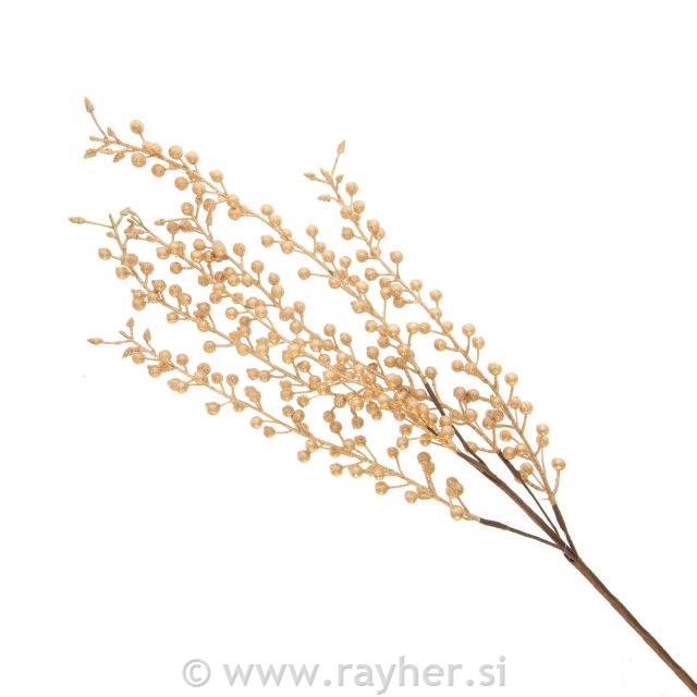 VEJA Z BISERNO ZLATIMI BUNKICAMI,130CM