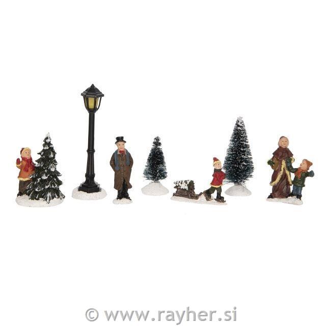 Zimska scena, 9x8x10cm, set 7