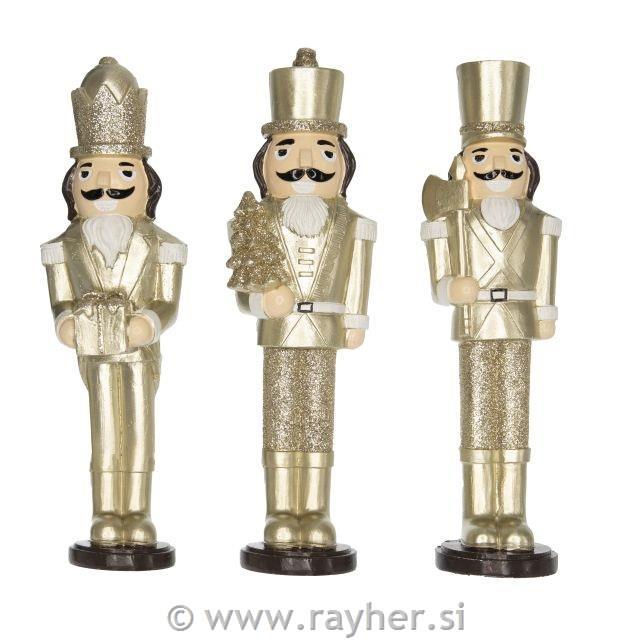 Hrestač, bel/zlat, 22cm