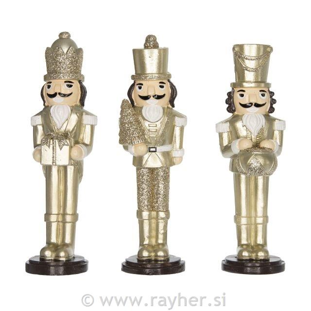 Hrestač, bel/zlat, 14cm