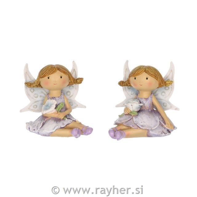 Vilinka z rožico 9x7,5x7,5 cm