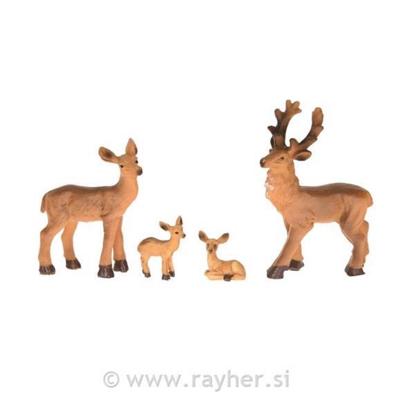 Jelen, srna, bambi, set 4, 9.5cm