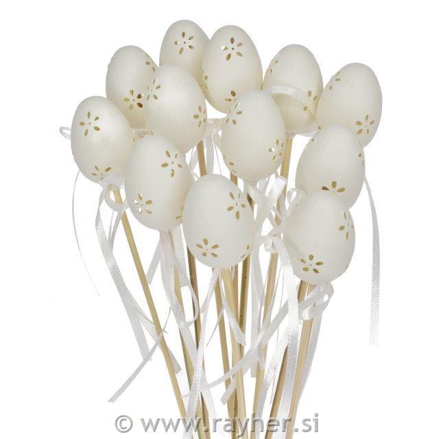 Jajce belo na palčki, 4.5cm, 1 kos