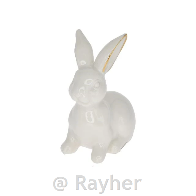 Zajček Elegant, bel, 8cm