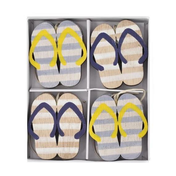 Leseni okraski, natikači, set 8