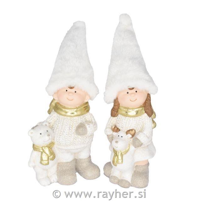 Božični palček z visoko kapo, 20cm