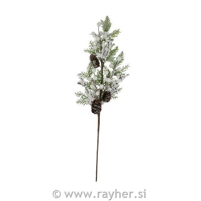 Vejica zasnežena, s storžem, 54cm