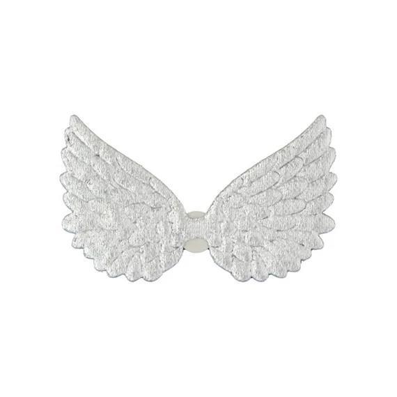 Angelska krila iz tekstila, 6,5 cm, srebrna