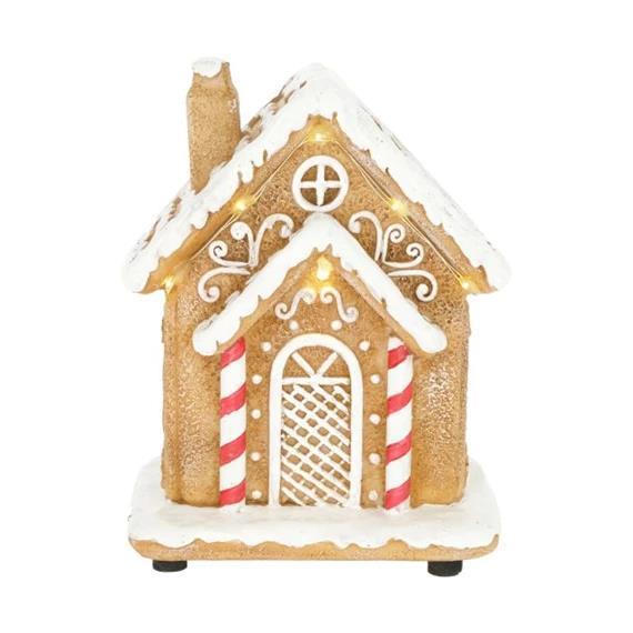 Hiška iz medenjakov, LED, 11,5x8,6x13,5 cm