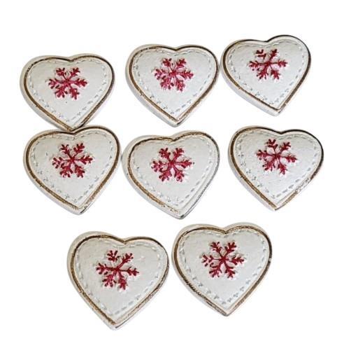 Okraski srčki, samolepilni, set 8