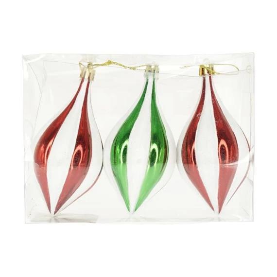 Božični okraski podolgovati, set 3