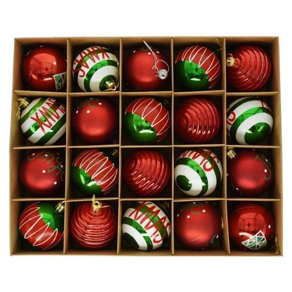 Božični okraski 6cm, set 20