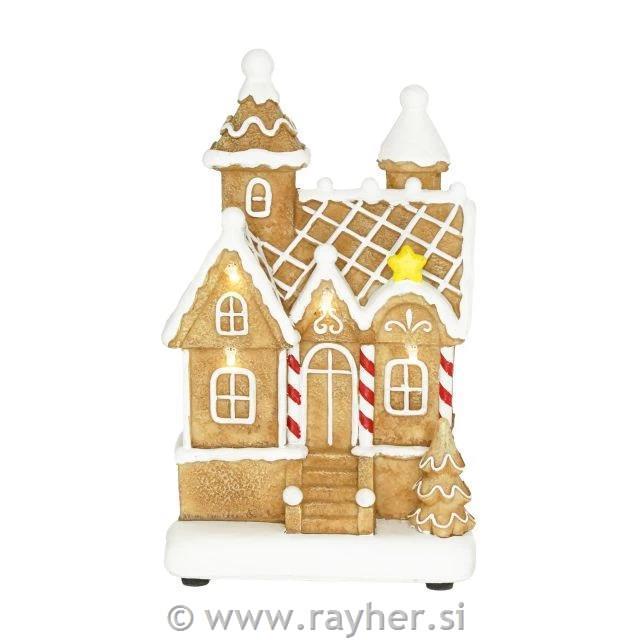 Hiška iz medenjakov z LED osvetlitvijo