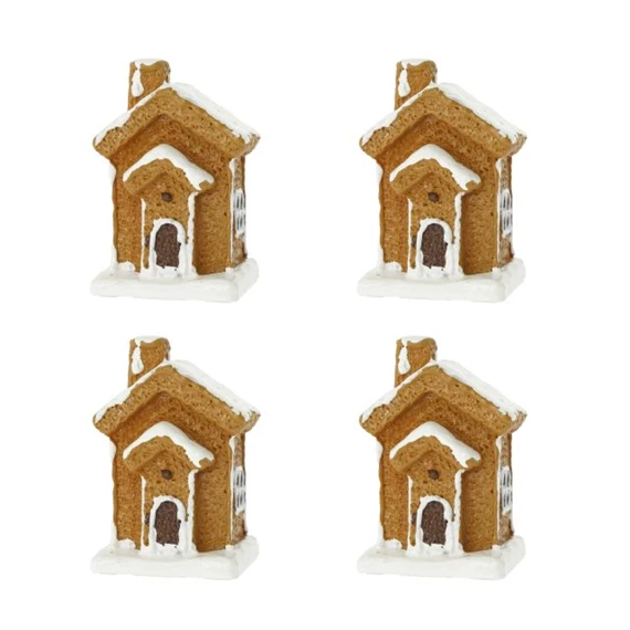 Zasnežene hiške iz medenjakov, set 4