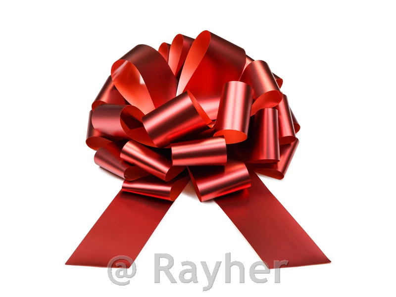 Velika rdeča pentlja na poteg, 30 cm