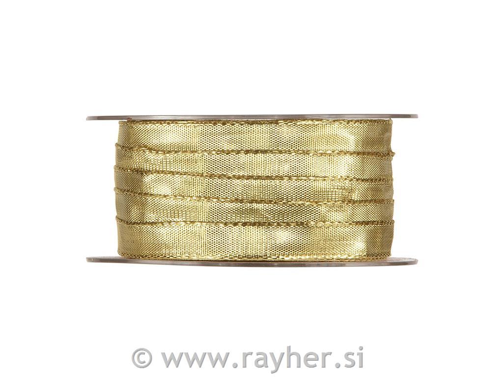 Svetleč trak, zlat 10 mm, 1m