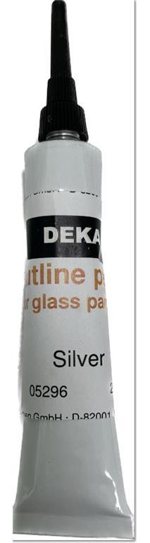 DEKA Contourpaste for glass painting 25g; silver