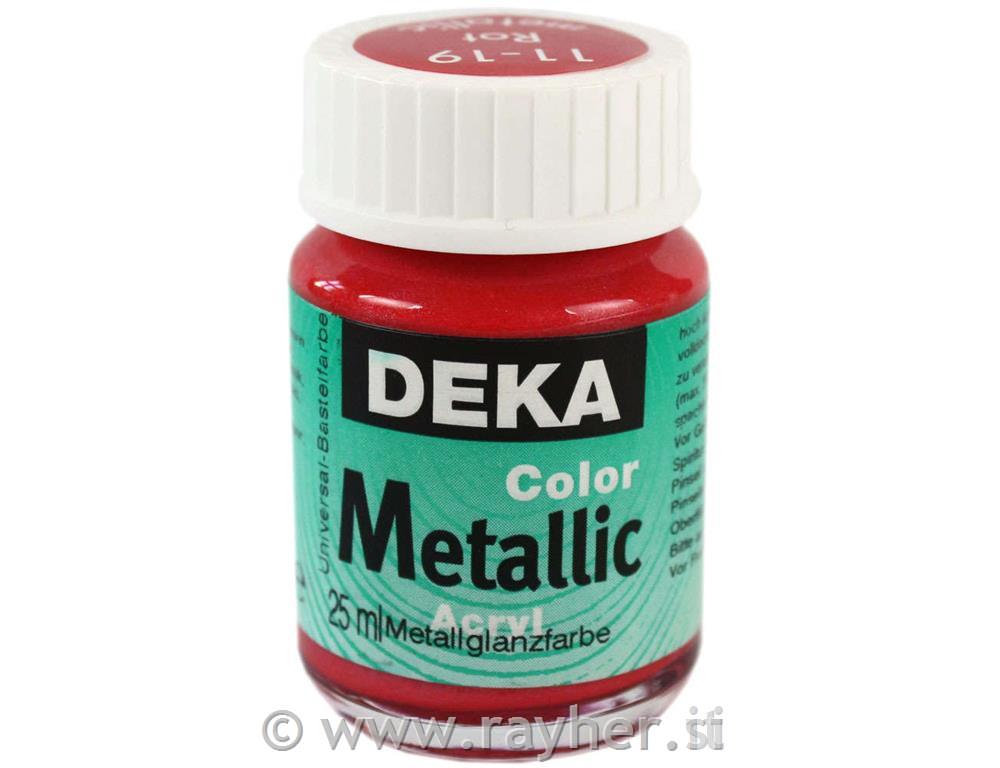 Akrilna barva Deka ColorMetallic 25 ml rdeča