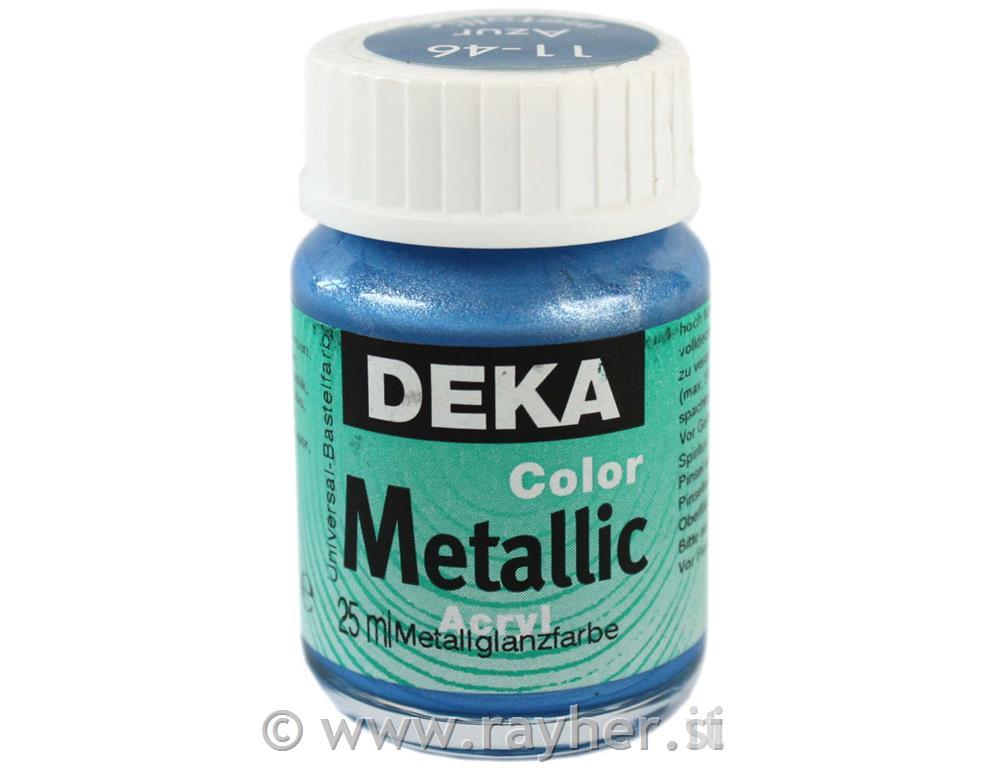 Akrilna barva Deka ColorMetallic 25 ml azurno modra