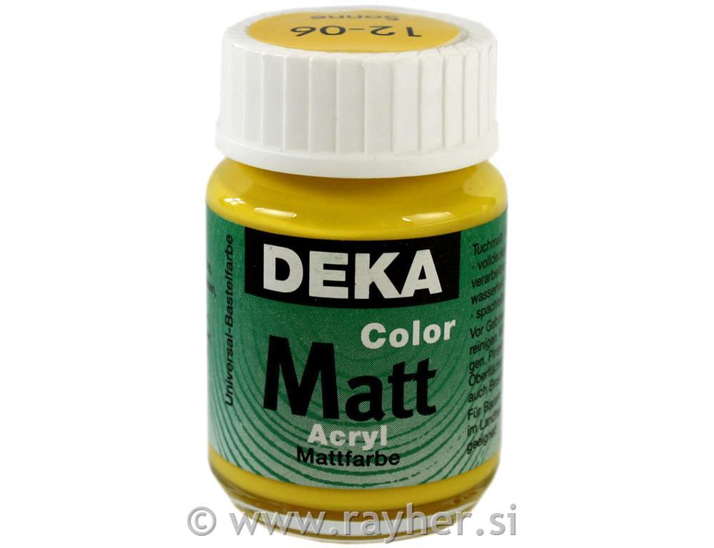 Akrilna barva DEKA ColorMatt 25 ml sončno rumena