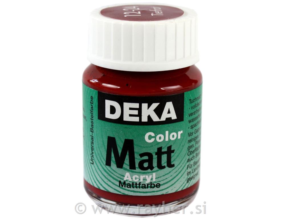 Akrilna barva DEKA ColorMatt 25 ml temno rdeča