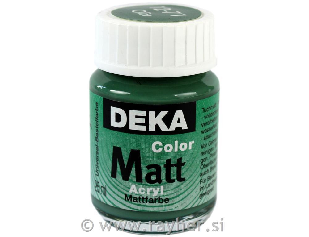 Akrilna barva DEKA ColorMatt 25 ml olivna