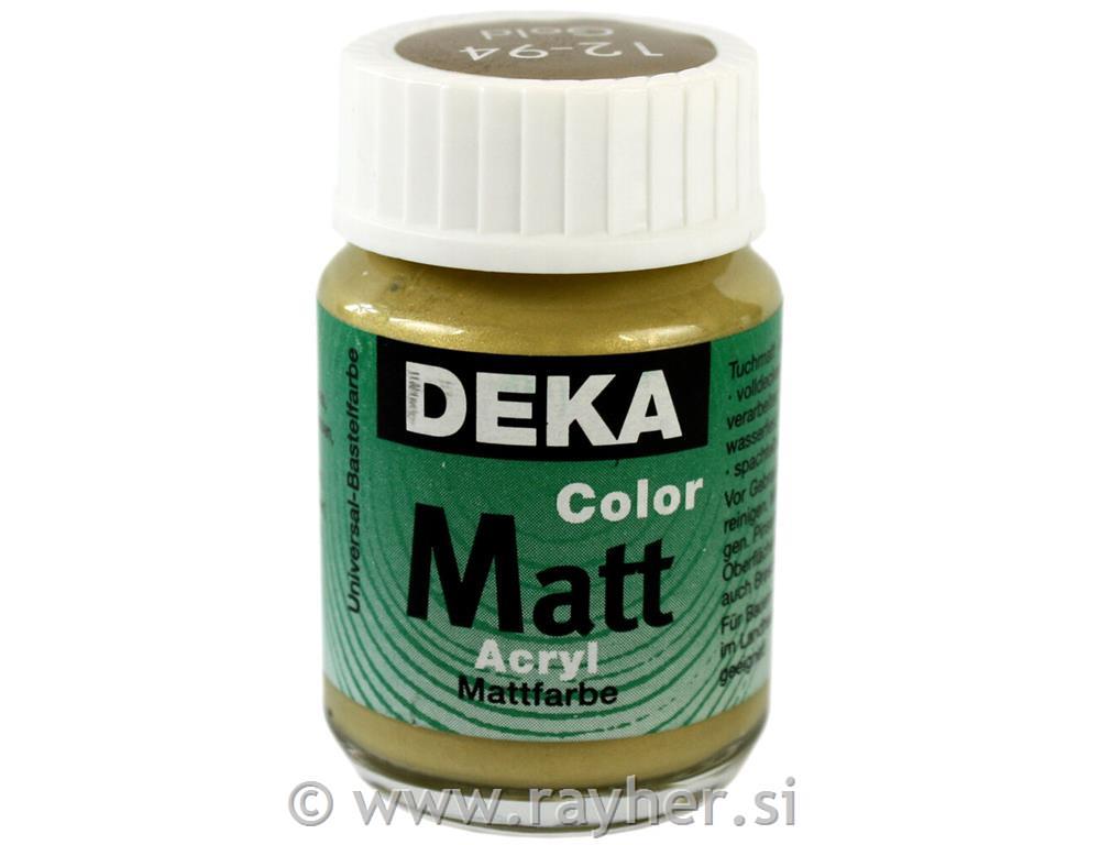 Akrilna barva DEKA ColorMatt 25 ml zlata