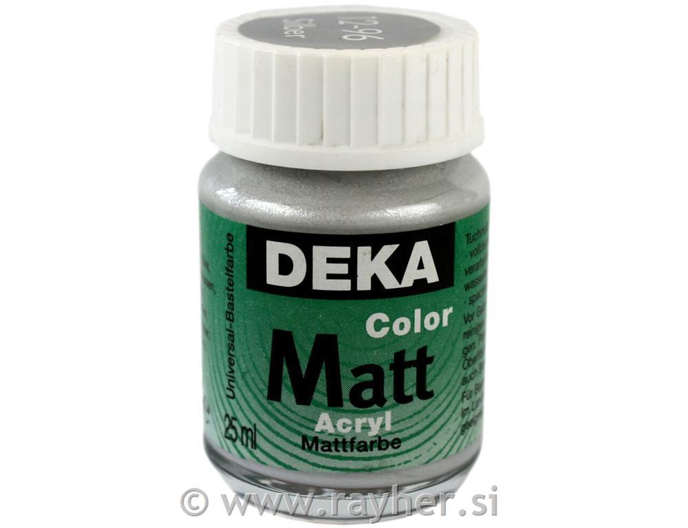 Akrilna barva DEKA ColorMatt 25 ml srebrna