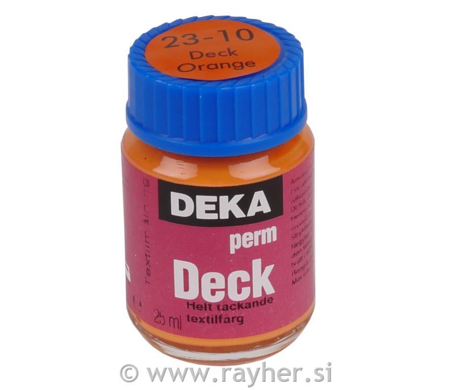Barva za tekstil DEKA Perm Deck 25 ml oranžna