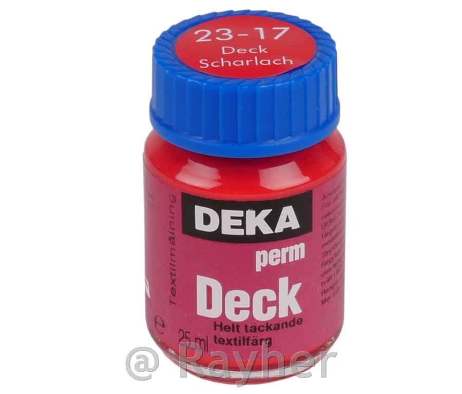 Barva za tekstil DEKA Perm Deck 25 ml škrlatno rdeča