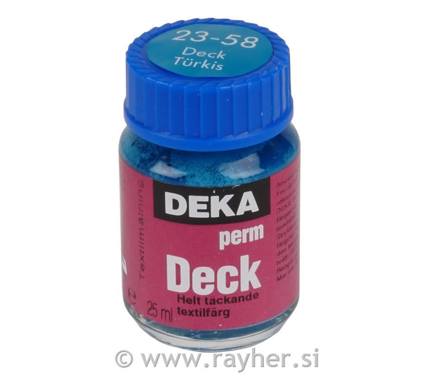 Barva za tekstil DEKA Perm Deck 25 ml turkizno modra