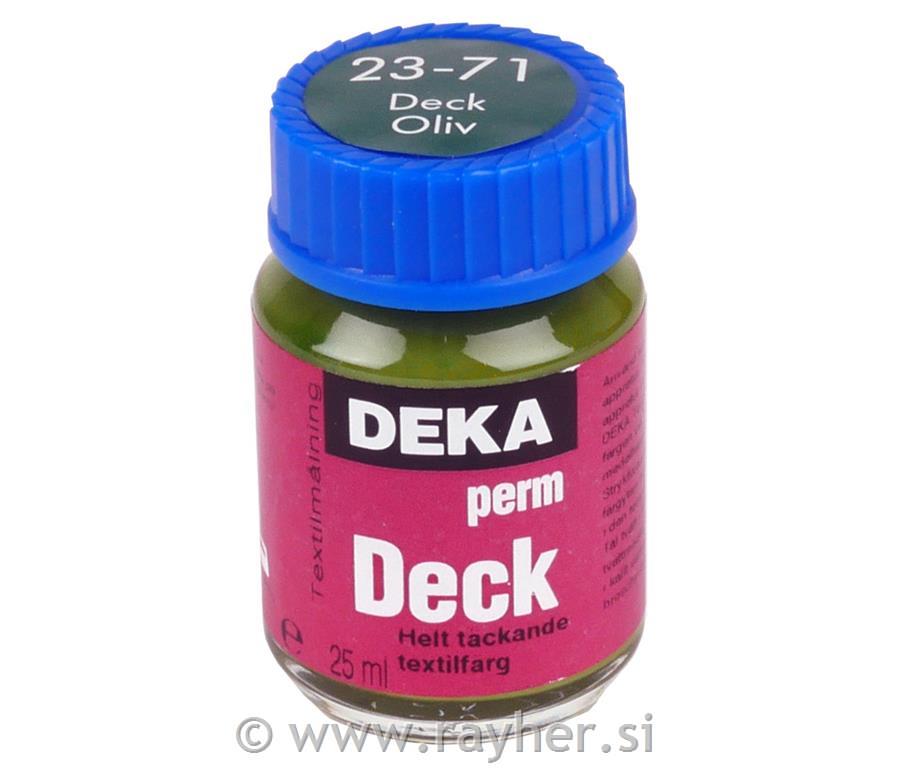 Barva za tekstil DEKA Perm Deck 25 ml olivno zelena