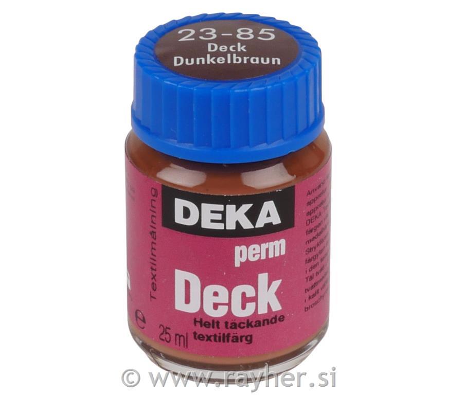Barva za tekstil DEKA Perm Deck 25 ml temno rjava