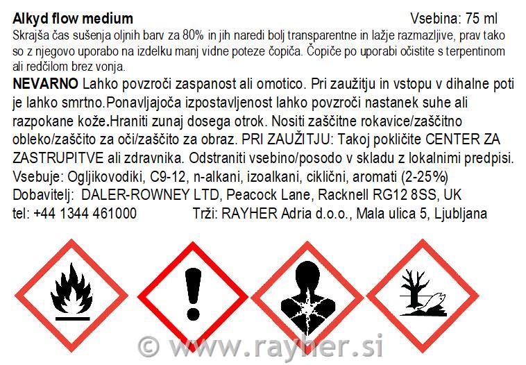 Medij Alkyd flow za hitrejše sušenje olj.barv 75ml