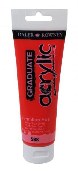 GRADUATE ACRYLIC 120ML VERMILION HUE