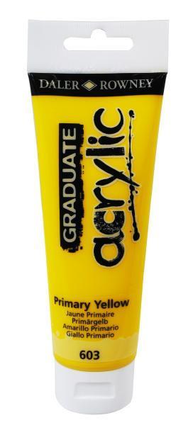 GRADUATE ACRYLIC 120ML PRIMARY YELLOW