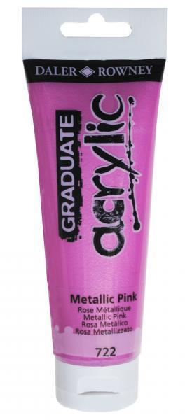 GRADUATE ACRYLIC 120ML METALLIC PINK