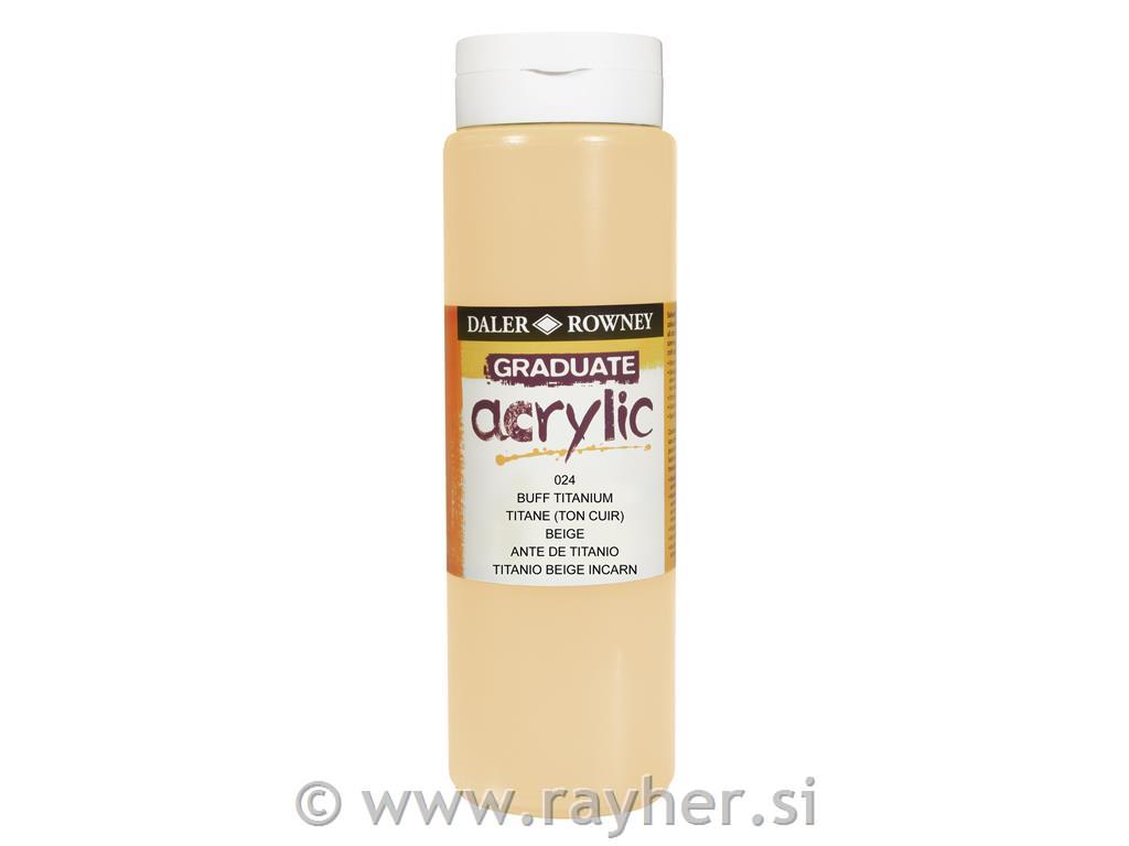Akrilna barva Graduate 500 ml Buff Titanium